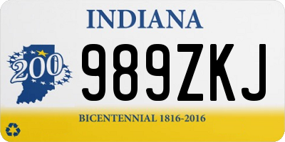 IN license plate 989ZKJ