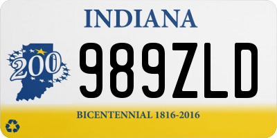 IN license plate 989ZLD