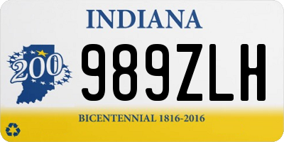 IN license plate 989ZLH