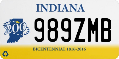 IN license plate 989ZMB