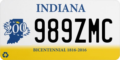 IN license plate 989ZMC