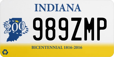 IN license plate 989ZMP