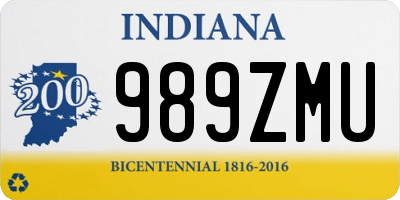 IN license plate 989ZMU