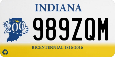 IN license plate 989ZQM