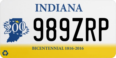 IN license plate 989ZRP