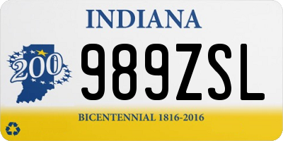 IN license plate 989ZSL