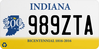 IN license plate 989ZTA