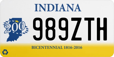 IN license plate 989ZTH