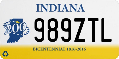 IN license plate 989ZTL