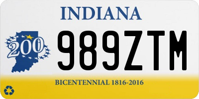 IN license plate 989ZTM