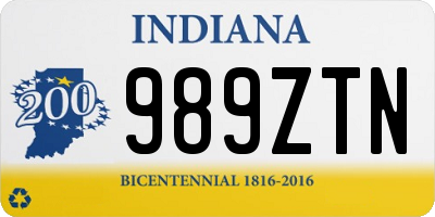 IN license plate 989ZTN