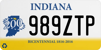 IN license plate 989ZTP