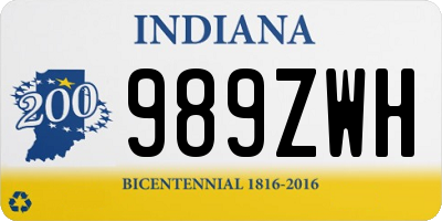 IN license plate 989ZWH