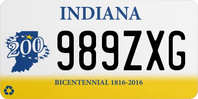 IN license plate 989ZXG