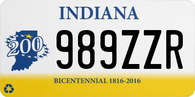 IN license plate 989ZZR