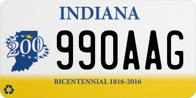 IN license plate 990AAG