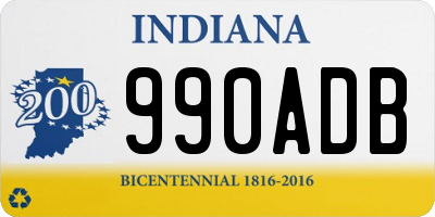 IN license plate 990ADB