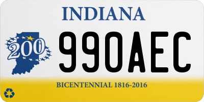 IN license plate 990AEC