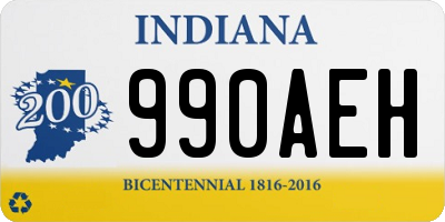 IN license plate 990AEH