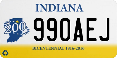 IN license plate 990AEJ