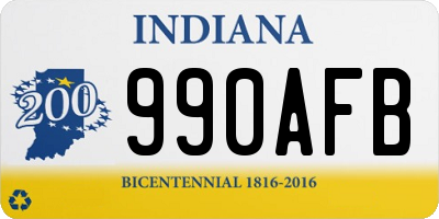 IN license plate 990AFB