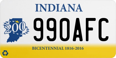 IN license plate 990AFC