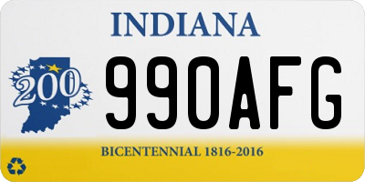 IN license plate 990AFG