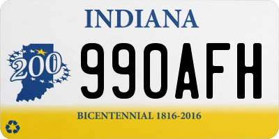 IN license plate 990AFH