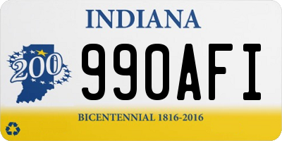 IN license plate 990AFI