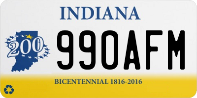 IN license plate 990AFM