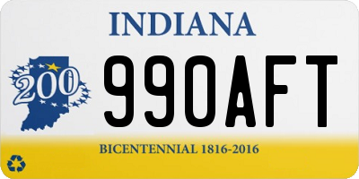 IN license plate 990AFT