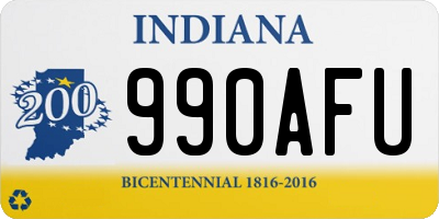 IN license plate 990AFU