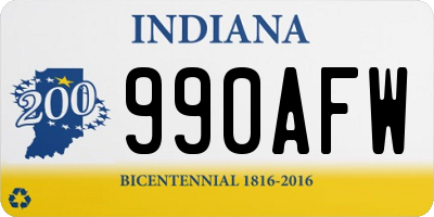 IN license plate 990AFW