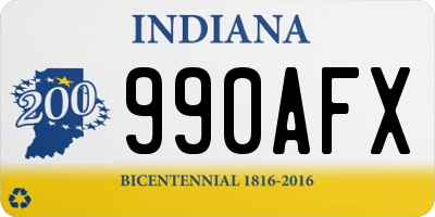 IN license plate 990AFX