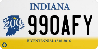 IN license plate 990AFY