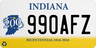 IN license plate 990AFZ