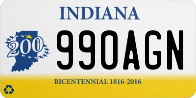 IN license plate 990AGN