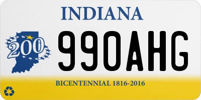 IN license plate 990AHG