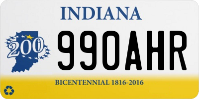 IN license plate 990AHR