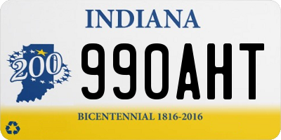 IN license plate 990AHT