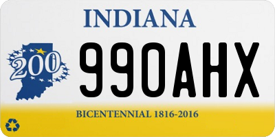 IN license plate 990AHX