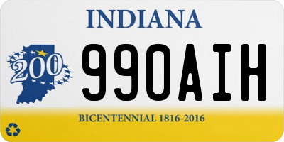 IN license plate 990AIH