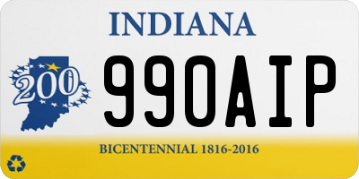 IN license plate 990AIP