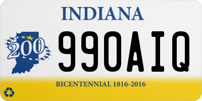 IN license plate 990AIQ