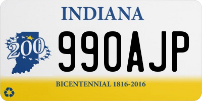 IN license plate 990AJP