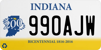 IN license plate 990AJW