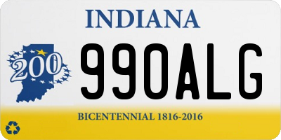 IN license plate 990ALG