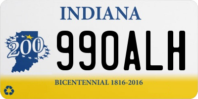 IN license plate 990ALH