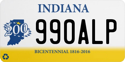 IN license plate 990ALP