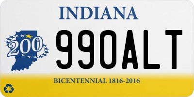 IN license plate 990ALT